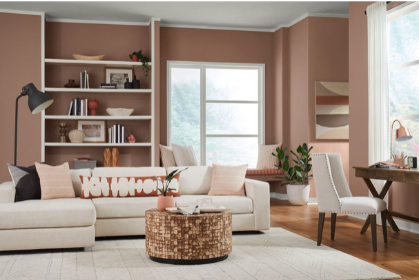 Sherwin-Williams' Redend Point is not one of the accent walls out of style
